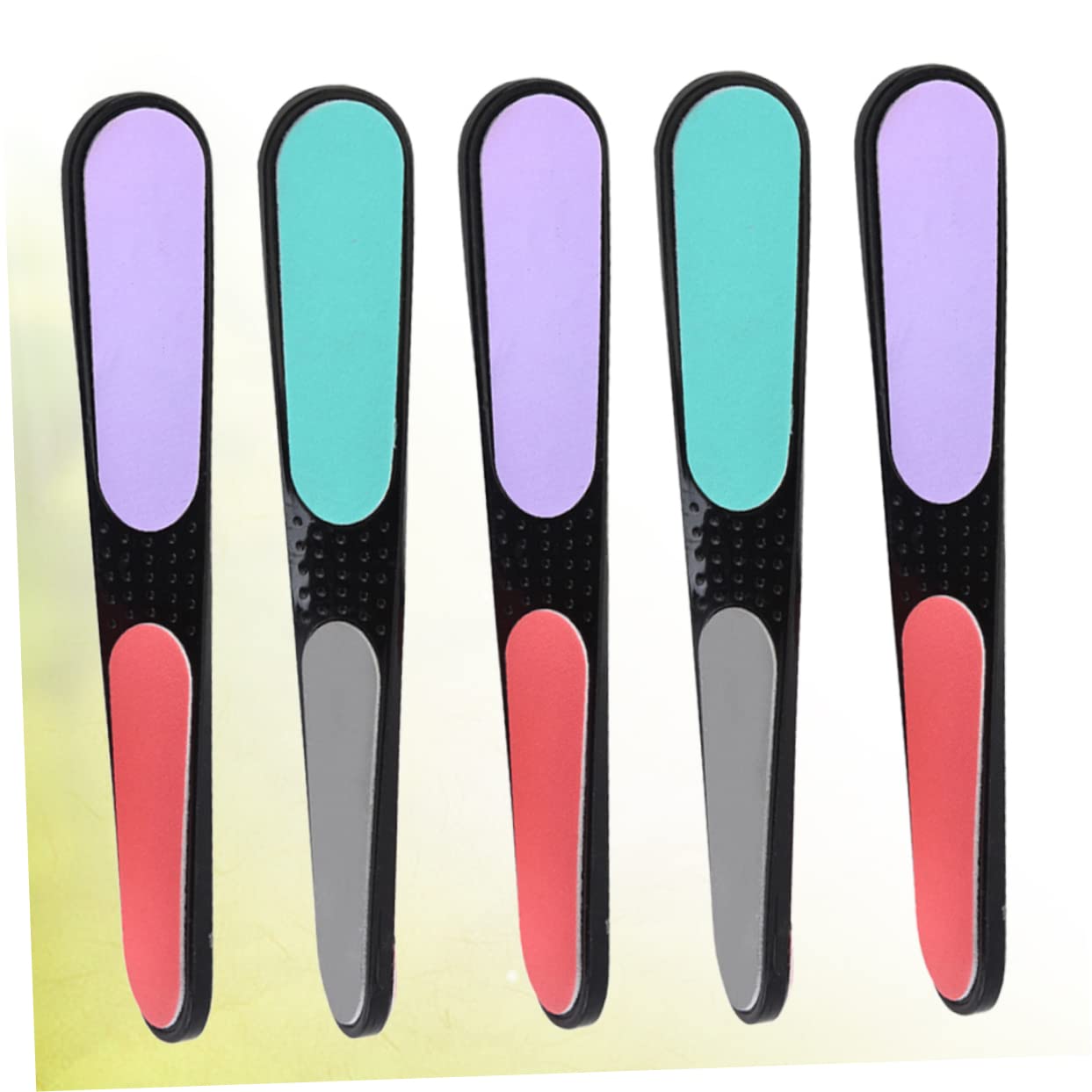 VALICLUD 10pcs Four Sided Polishing Nail Files Multi Function Nail Manicure Tool Safe Practical for Professionals Learners