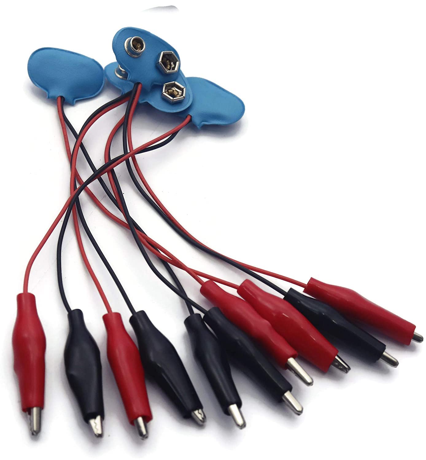 ILT Retail - (PACK OF -5) 9V Battery Clip Connector Positive Negative ...