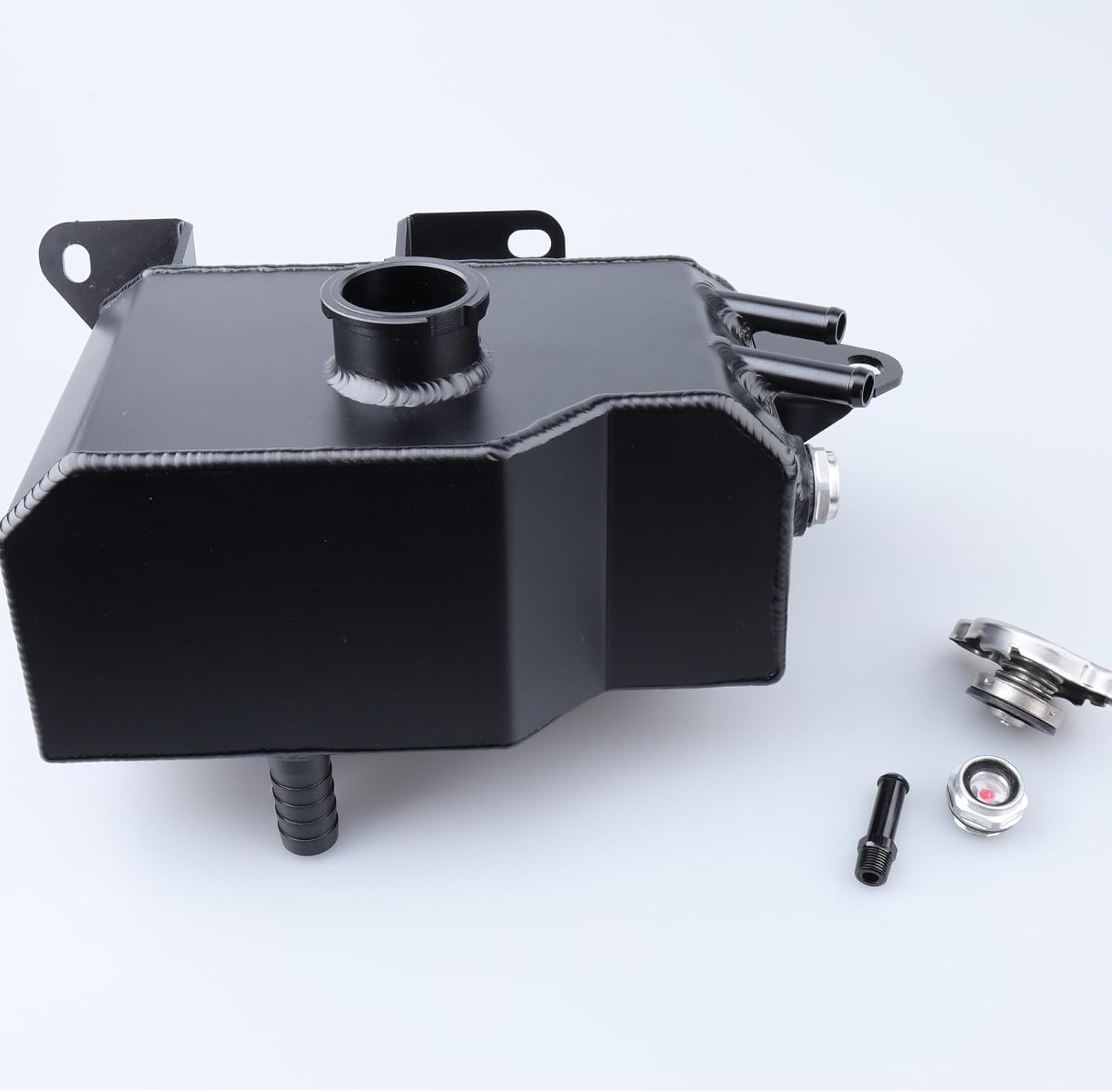 AC PERFORMANCE Aluminum Coolant Expansion Tank Reservoir Compatible for Mazda MX5 MK3 (NC Chassis) 1.8/2.0, Black