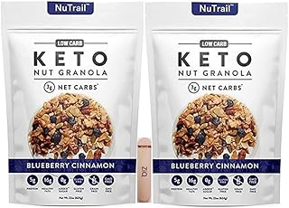 NuTrail Keto Nut Granola Blueberry Cinnamon 2 Pack (22 oz Each, 44 oz To...