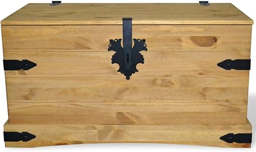 Miniatura 3 de Canditree - Tronco de madera de madera de pino mexicano caja de almacenamiento para sala de estar o dormitorio