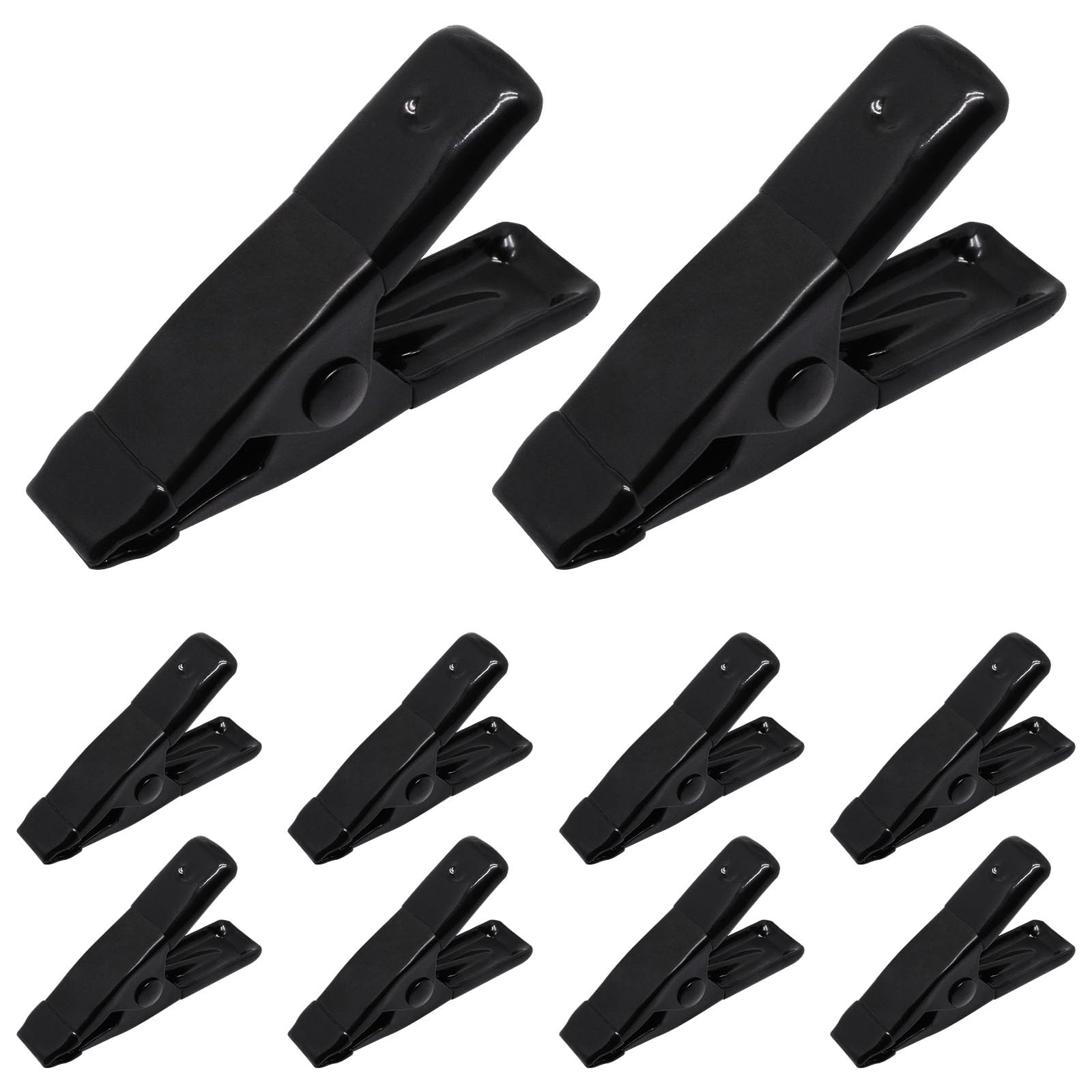 GDFYMI 10Pcs Spring Clamps Metal Small Clamps Backdrop Clips Clamps for Backdrop Balloon Archfor Black 2 Inch
