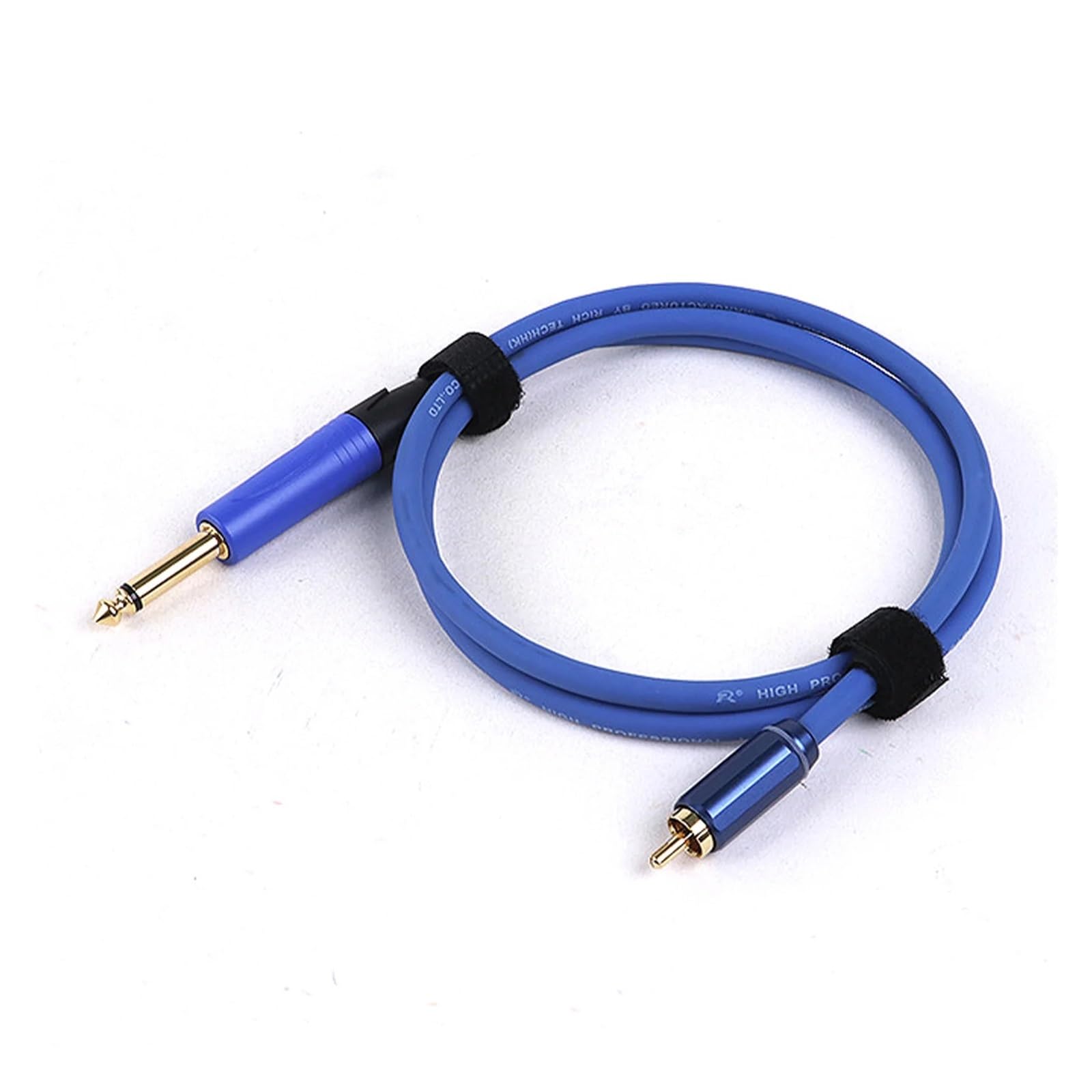 Cavo RCA a 6,35 mm stereo/mono da 0,2 m a 15 m, cavo adattatore audio maschio-maschio TS/TRS da 1/4 di pollice a RCA for microfono, mixer, scheda audio(Blue-TS,8M)