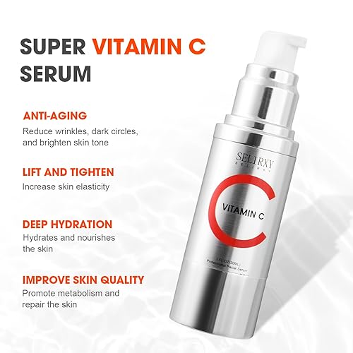 Miniatura 2 de Suero súper vitamina C para mujeres mayores de 70 años, paquete total todo en uno, suero facial para piel madura, hidratante, levantamiento,