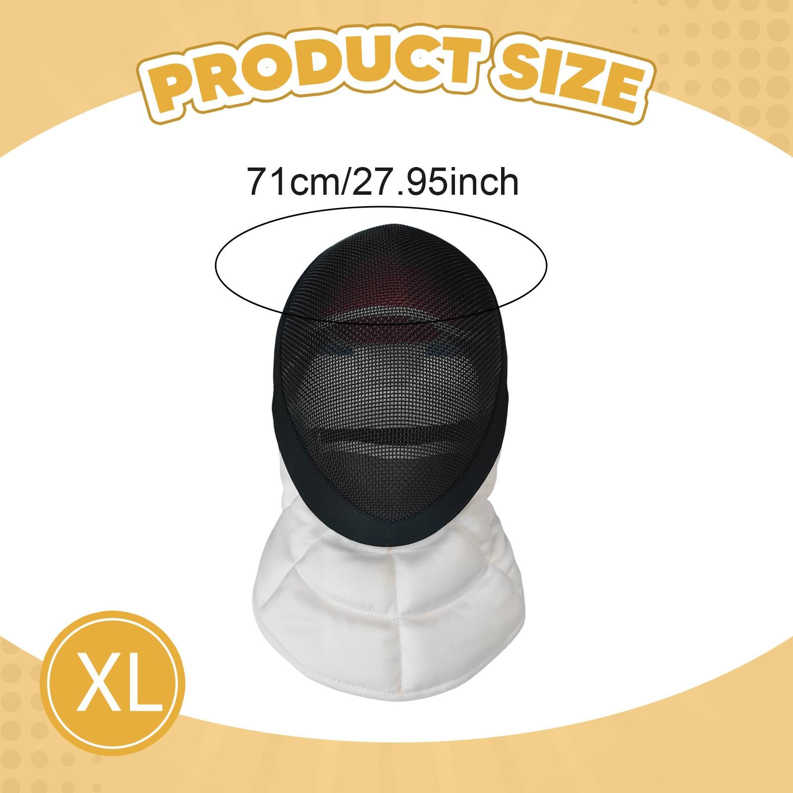 Fencing Maske Schutzhelm Metall Stabfest Gesichtsschutz Atmungsaktiv Komfortable Polsterung für Sparring Übung Training für Sportler Fencing F
