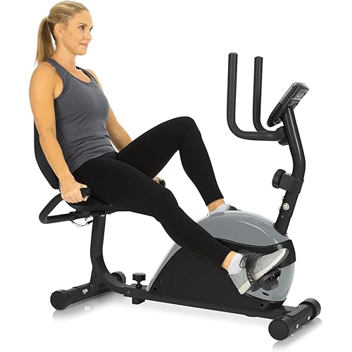 Vive Recumbent Exercise Bike - Stationary Recumbent Exercise Cycle Device for Seniors, Adults, Men and Women - Indoor Fitness Equipment - at Home Cycling, Adjustable Resistances, Digital Display