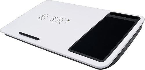 Rae Dunn Escritorio de regazo  Escritorio de regazo para laptop  Mesa de trabajo portátil con cojín para cama, sofá, coche  Uso para escribir, leer,