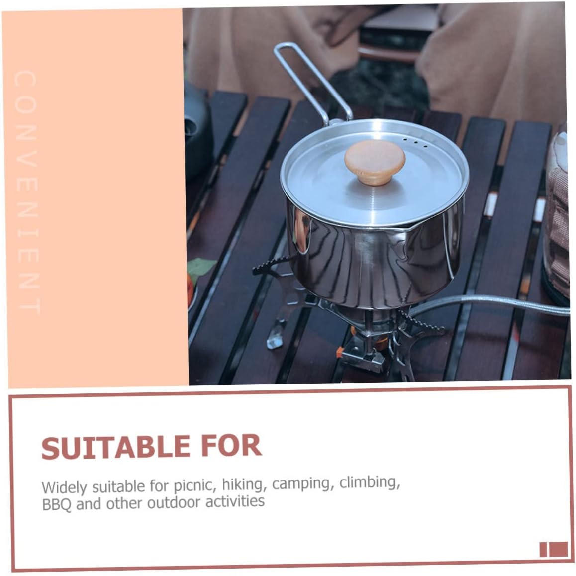 Travel-Friendly Outdoor Cooking Pot Collapsible Kettle Stainless Steel Multi-Function Easy to Carry Camping Essential
