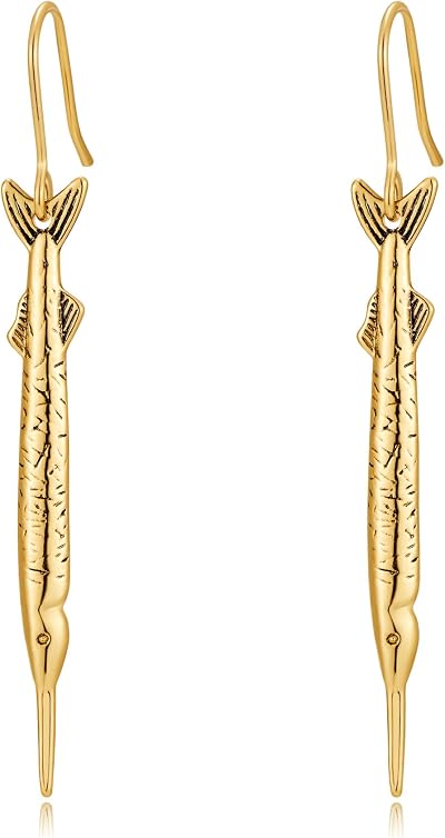 Gold Fish Drop Earrings for Women Trendy,Fun Ocean Fashion Jewelry Styles for Summer Beach