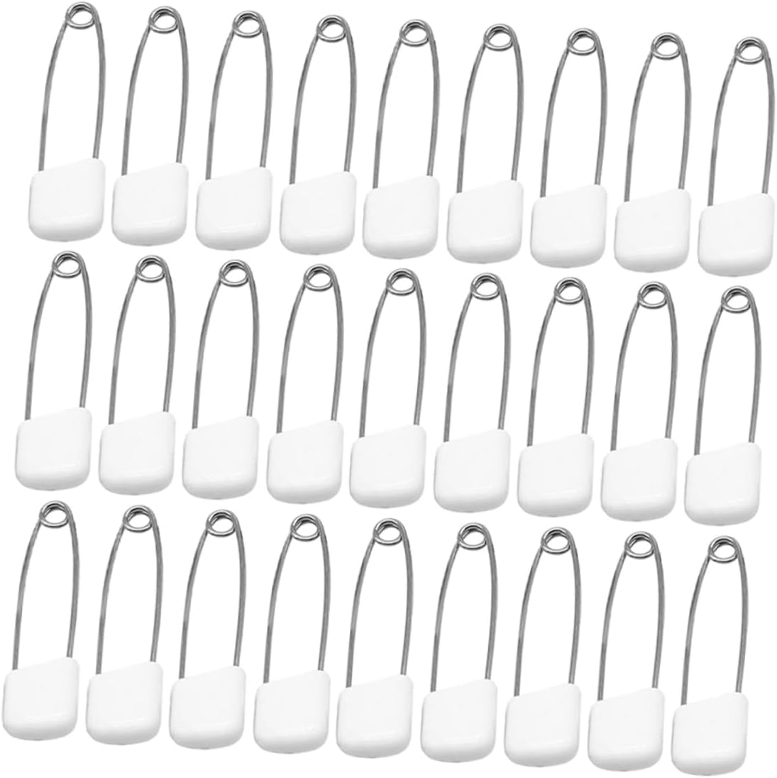 100pcs Newborn Cloth Diaper Pins Plastic Head Safety Pins for Adult Diapers Strong Locking Mechanism