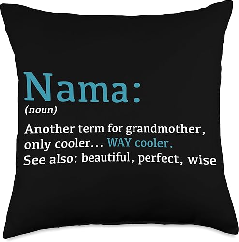 Miniatura 5 de Nama Funny Definition Sustantivo - Almohada de término, 16 x 16 pulgadas, multicolor
