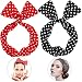 Sea Team Wire Headband Stylish Retro Bowknot Polka Dot Wire Hair Holders for Women and Girls Red