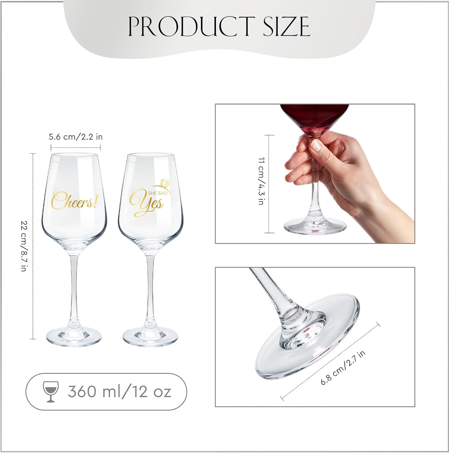 AW BRIDAL Wedding Enagagement Gifts Wine Glasses Set of 2 for Fiance and Fiancee, Bridal Shower Bachelorette Gifts for Bride and Groom to Be, Wine Glass Gift Basket for Newly Engaged Couple 2026