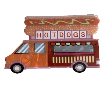 Hamburger Truck Hair Claw Clips,Hot Dog Truck Claw Clip,Bread Car Hair Jaw Clips,Dining Car Shape Hair Alligator Clips,Acetate Hair Clips for Girls,Small Hair Barrettes for Women hot dog truck