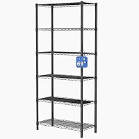 Vista 1 de Estantes de Almacenamiento Ajustables de 6 Niveles, Estante de Metal de Servicio Pesado con Capacidad de 900 LBS, Unidad de Estantería de Alambre