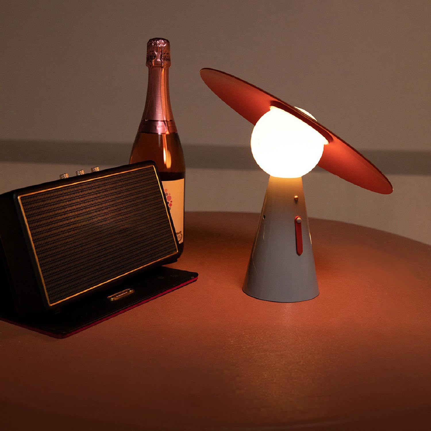 OOWOKS Lámpara de mesa inalámbrica Buddy-Mini con figura, luz táctil de 3000K luz cálida lámpara LED regulable para mesita de noche con batería de 3000mAh lámpara de mesa decorativa con diseño,A