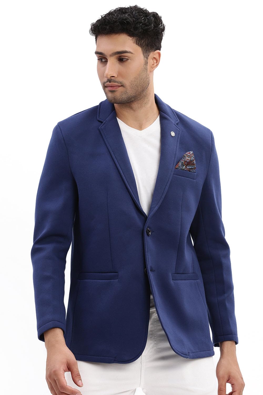 showoffff Men Solid Single Breasted Casual Blazer | Notched Lapel Full Sleeves Cotton Blazer for Mens | Slim Fit Regular Length Blazer for Men's-picture-46