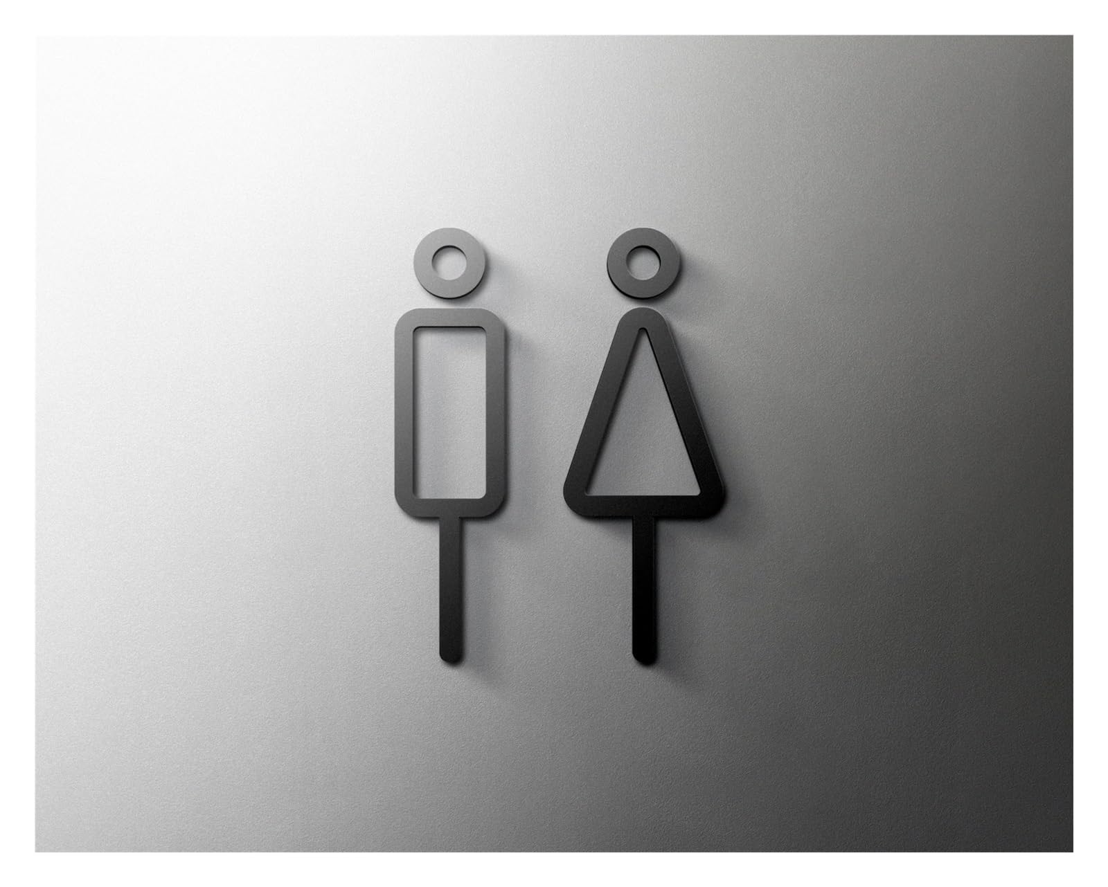 Signalisation toilette moderne autocollant mural pour porte de supermarché
