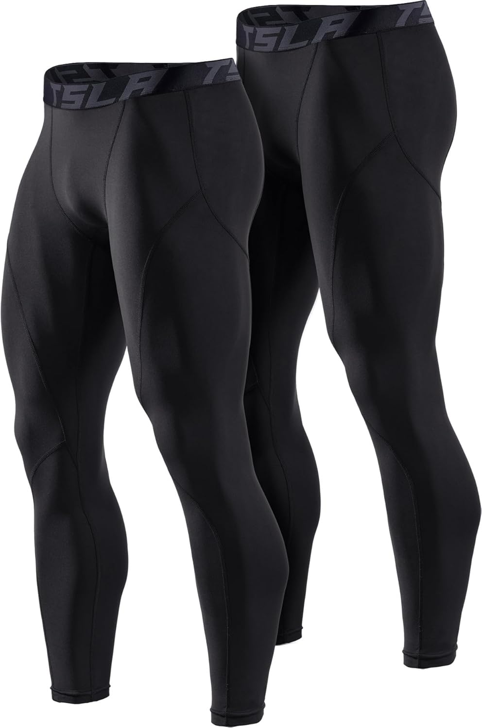 TSLA Men's Thermal Compression Pants, Athletic Sports Leggings & Running Tights, Wintergear Base Layer Bottoms