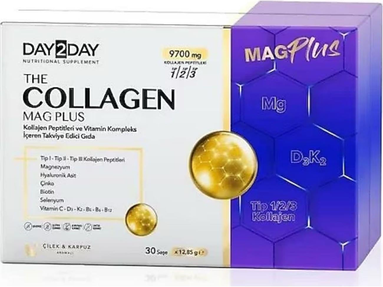 ‎DAY2DAY The Collagen Mag Plus 30 Saşe Shaker Hediye 8697595876268