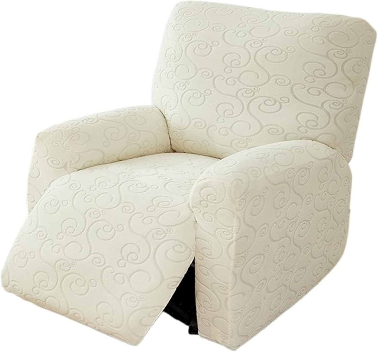 4 Pieces Recliner Chair Covers, Sofa Couch Cover for Reclining Couch 1 Seat, Stretch Jacquard Lazy Boy Recliner Covers for Recliner Chair Sofa Slipcover Furniture Protector for Dogs Cats(Green)