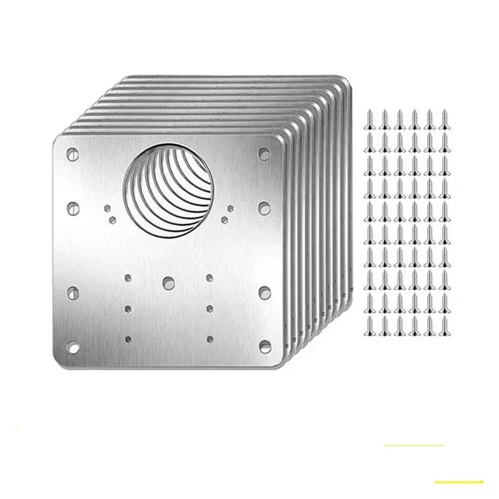 Meytxoa 10Sets Hinge Repair Plate 20/2Pcs Cabinet Hinge Repair Plate Kits Stainless Steel Door Mounting With Holes For Home Kitchen Cupboard Furniture(10Sets)