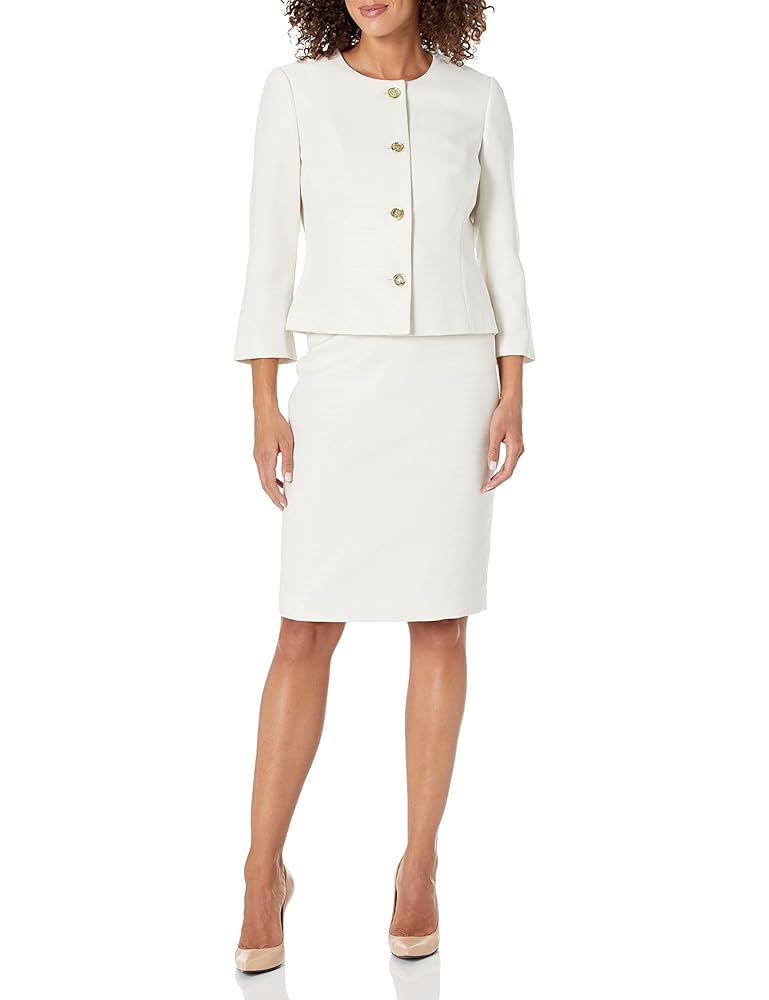 Amazon.com: Le Suit Women's Petite Jacket/Skirt Suit