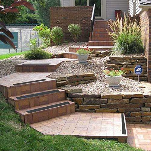 Anti-Rutsch-Streifen für Treppen, 5,1 x 61 cm, Strapazierfähig, Rutschfest, Aluminium-Legierung, Treppen und Bodensicherheits-Hardware Verhindern Stürze (3 Stück, mit Schraube)