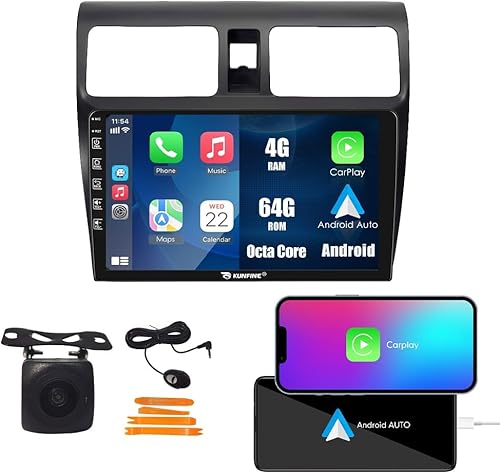 Miniatura 45 de Kunfine Coche Android Navegación Estéreo GPS Radio Reverse Cámara Pantalla 10 "IPS Pantalla Táctil Headunit Tablet Pad Media Player para Suzuki