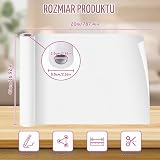 AUAUY Rolka papieru do rysowania, biała rolka papieru artystycznego do malowania, 43 cm x 20 m