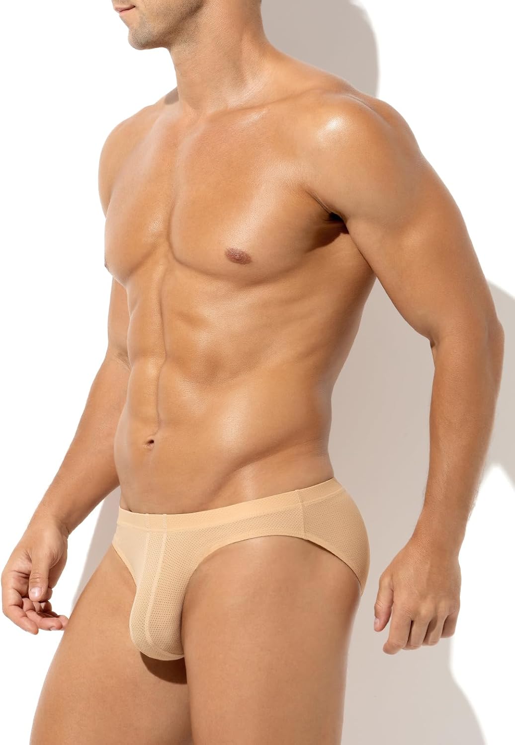 Arjen Kroos Mens Briefs Sexy Mesh Underwear Briefs Breathable Low Rise Underpants - Image 2