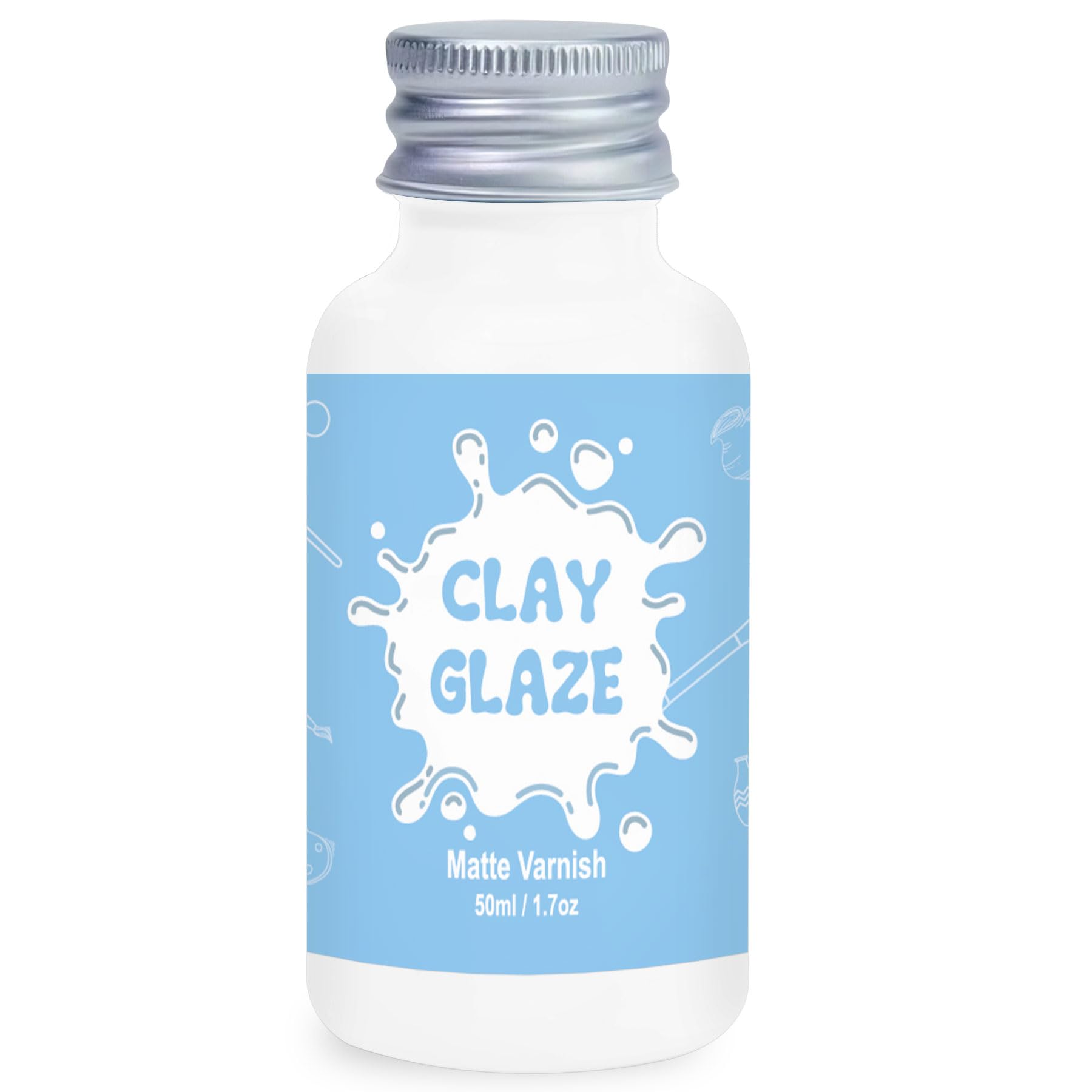 50ml Air Dry Clay Glaze, Protect Clay Surfaces, Delivers Matte Glaze Effect