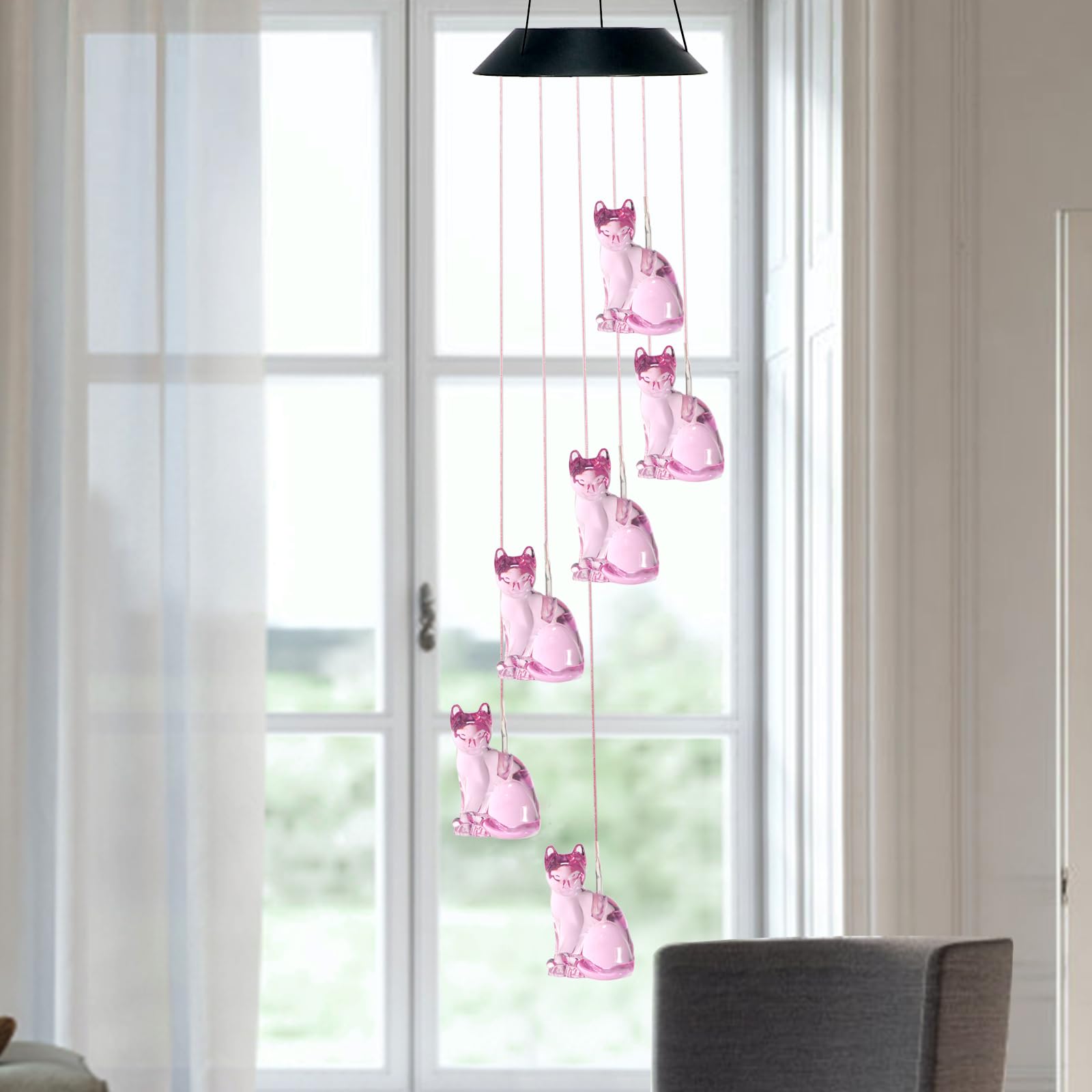 Solar-Windspiel für Garten, Muttertag, Geburtstag, Geschenke für Frauen, Mutter, Oma, Farbwechsel, dekorative Lichter, wasserdicht, mobiles Windspiel zum Aufhängen, für Außenbereich, Terrasse
