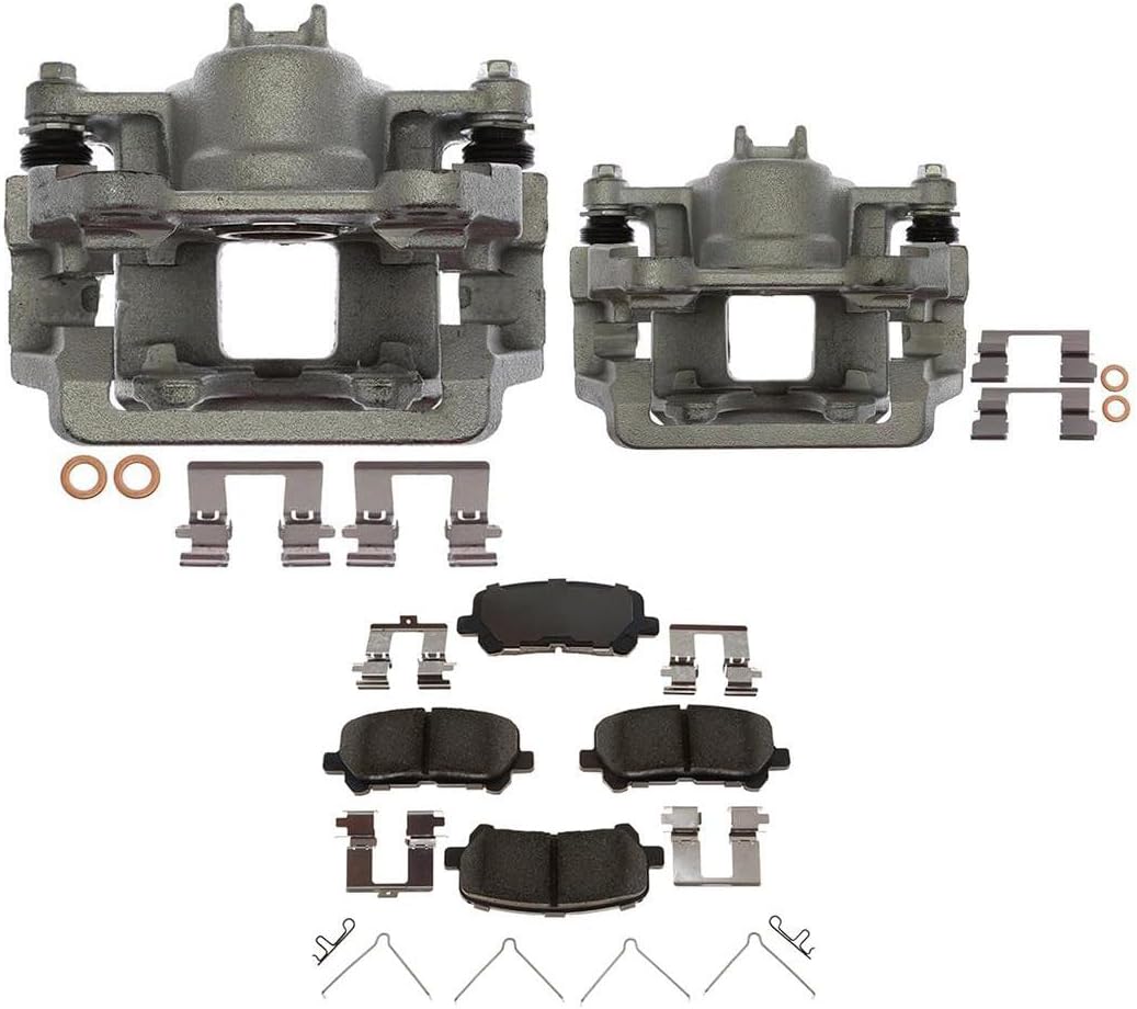 4Pcs Rear Automotive Replacement Brake Calipers with Pads for MDX 2013 2012 2011 2010 2009 2008 2007 for ZDX 2013 2012 2011 2010