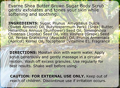 Evarne Shea Butter Brown Sugar Body Scrub With Jojoba And Vitamin E #TOP1