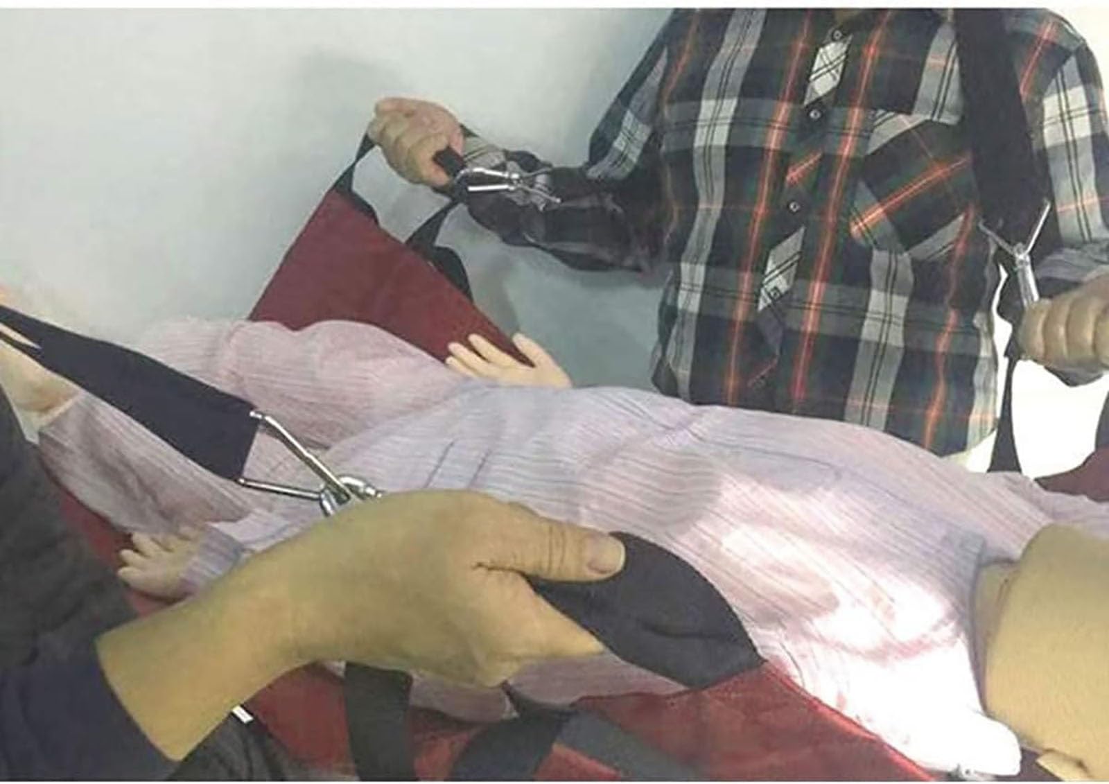Tappetino di posizionamento del letto con maniglie rinforzate, Foglio di Trasferimento Paziente Telo di Trasferimento Fogli di Incontinenza per Pazienti Anziani Disabili, Attrezzatura Mobilità Assiste