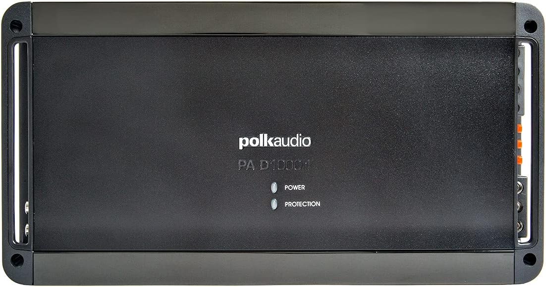 PA D1000.1 Class D MOSFET Monoblock Mobile Audio Amplifier; 500 Watts RMS @ 4 ohms, 800 Watts RMS @ 2 ohms and 1200 Watts RMS @ 1 ohm; Remote Subwoofer Level Control