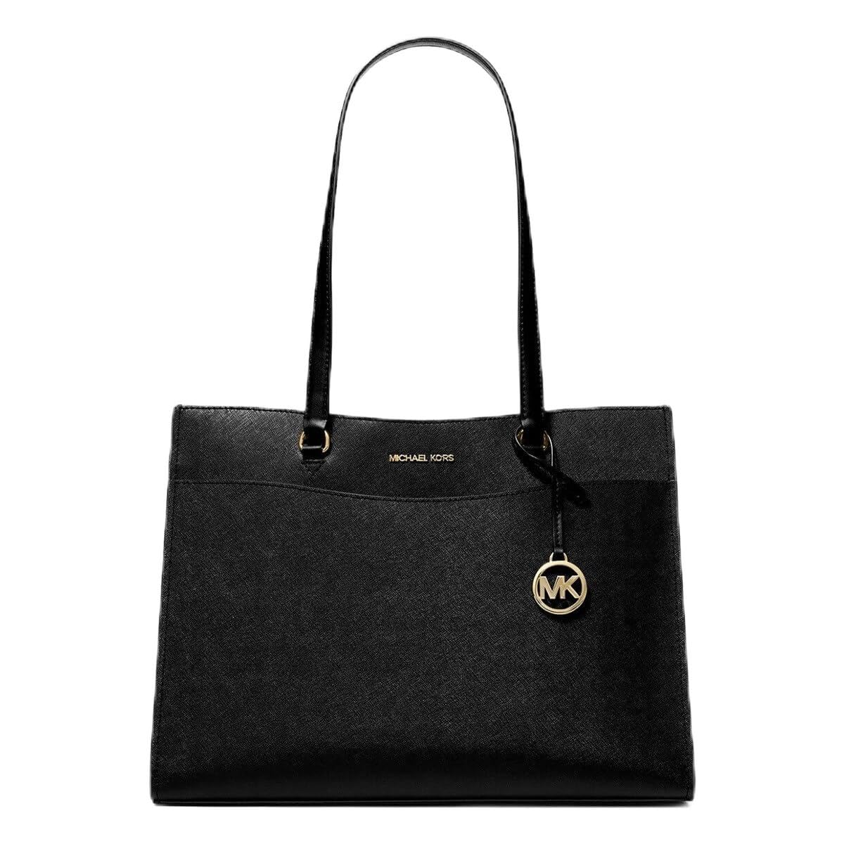 Bolso grande de piel Saffiano con bolsillos, Jet Set Travel by Michael Kors