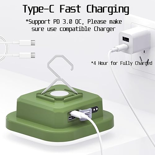 Miniatura 4 de Luces LED para camping, linternas recargables de 12000 mAh, 5 modos de iluminación, luz de tienda de campaña, PD 3.0 de carga rápida, linterna roja