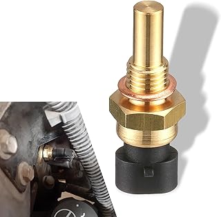 Pack-1 Car Engine Water Temperature Sensor, Original Standard Replacement 15404280 12191170 60811520 12608814, Accurate Sensitive Cooling Water Temp Sensor, Compatible with Delphi (Gold)