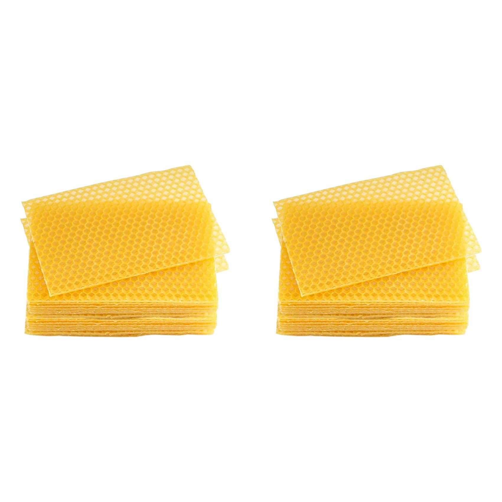 Jnchdghwa Yellow Beeswax Sheets 60Pcs Beeswax Foundation Sheets Wax Foundation For Bee Frames Natural Honeycomb Sheets Beeswax Sheets