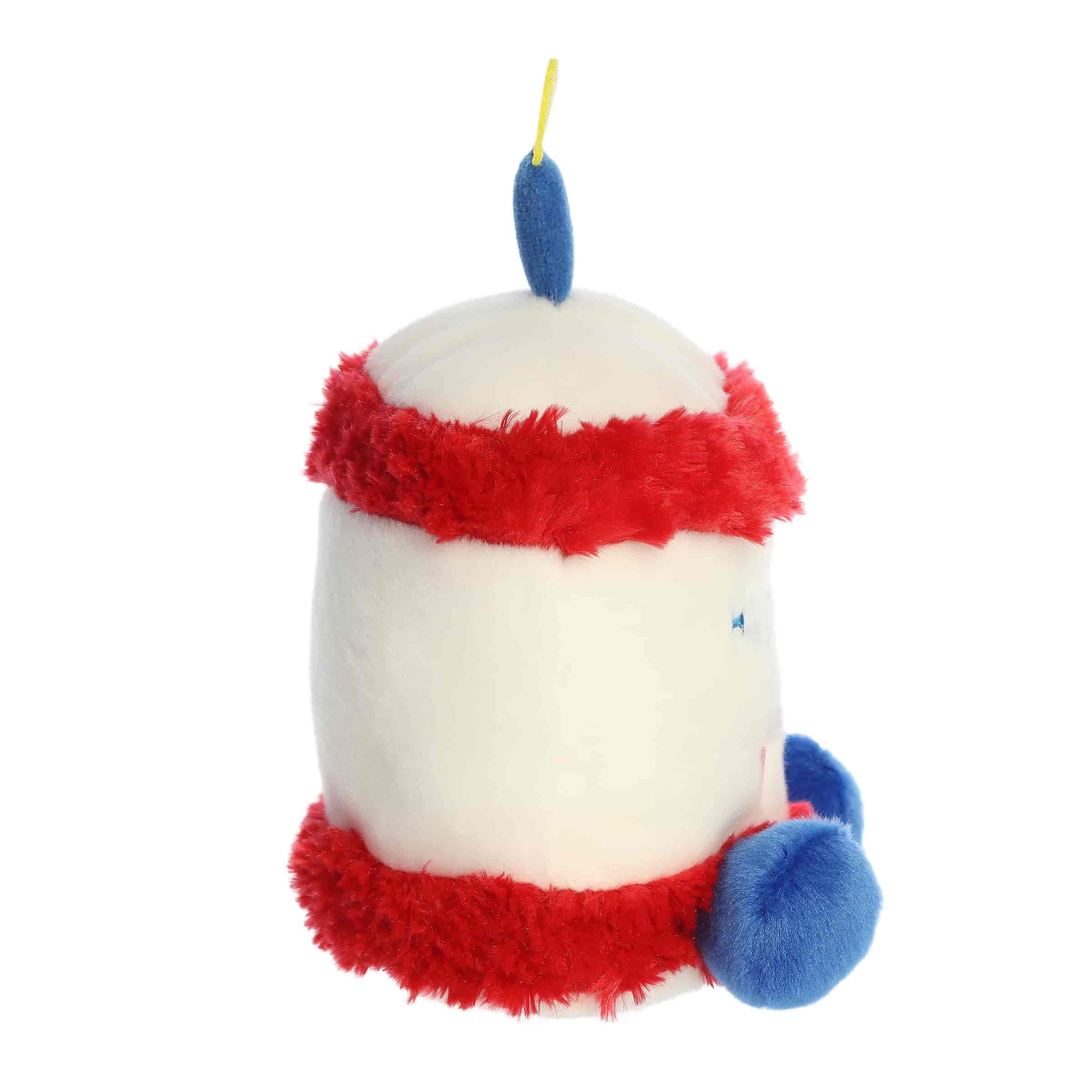 Aurora® Adorable Palm Pals™ - Peluche America B'Day Cake™ in edizione limitata, personaggi divertenti ora in grandi dimensioni, perfetto per decorare stanze e regali di compleanno, 17,8 cm