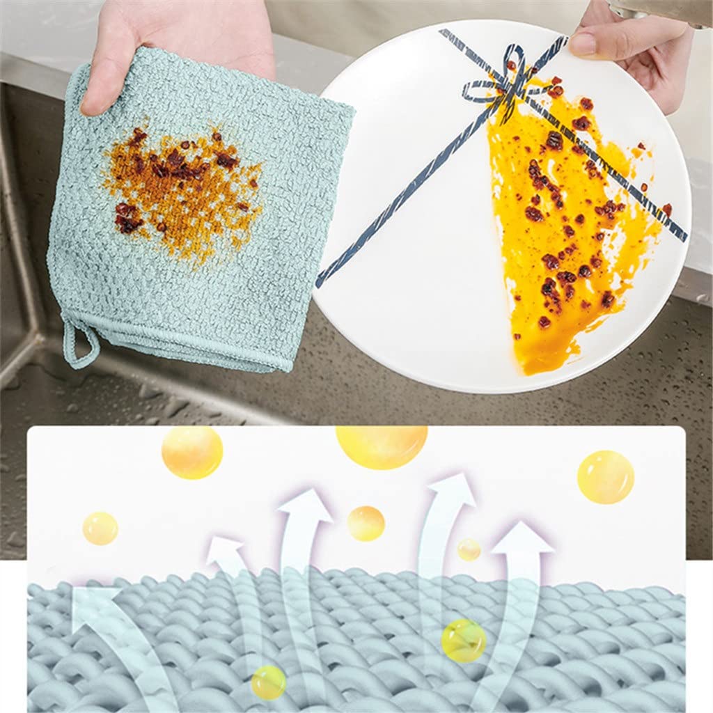 10 sztuk dwustronna mikrofibra ściereczka do naczyń kuchennych nieprzywierająca ściereczka do czyszczenia gospodarstwa domowego ręcznik do domu narzędzia kuchenne (10 sztuk 30cm x 30cm)