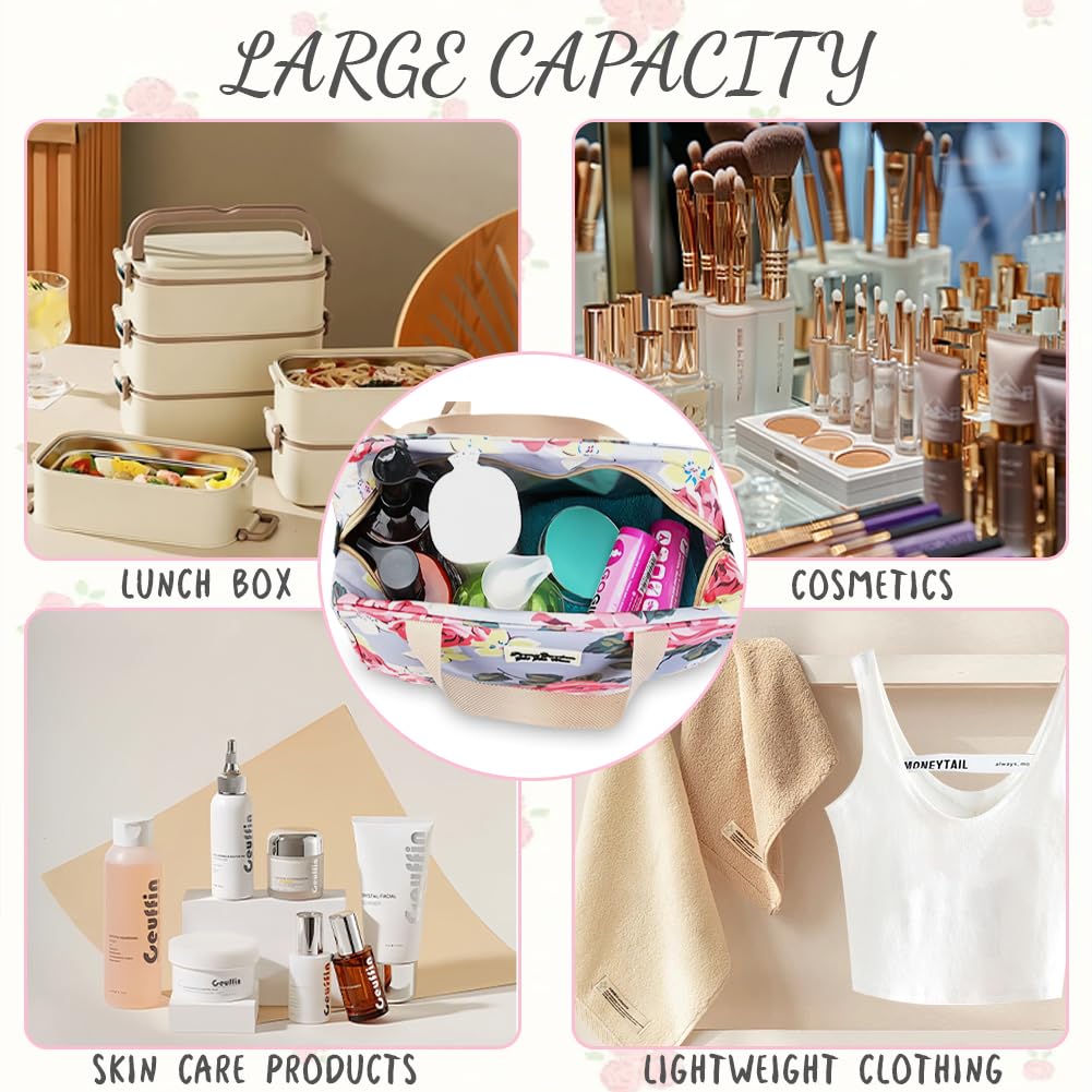 Aucuu Toiletry Bag, Large Full Size Toiletry Bag, Travel Hand-Held Make up Wash Bags, Portable Waterproof Toile-Try Kit, Bathroom Storage Case, Cosmetic Organizer for Travel, Camping for Women Girl - 1