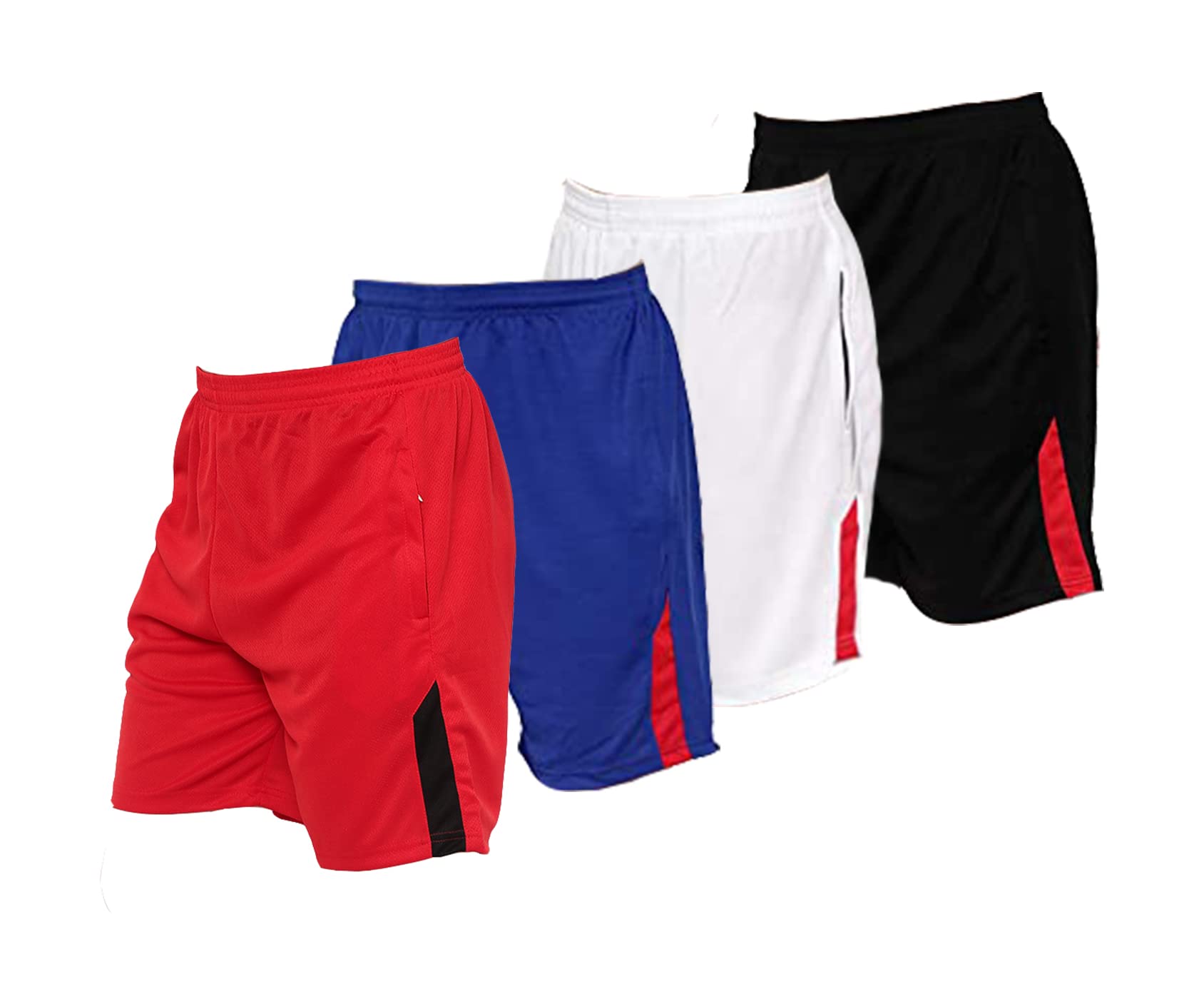 oora 4 Pcs Pack Men's Mesh Athletic Performance Gym Shorts with Zipper Pockets-picture-28