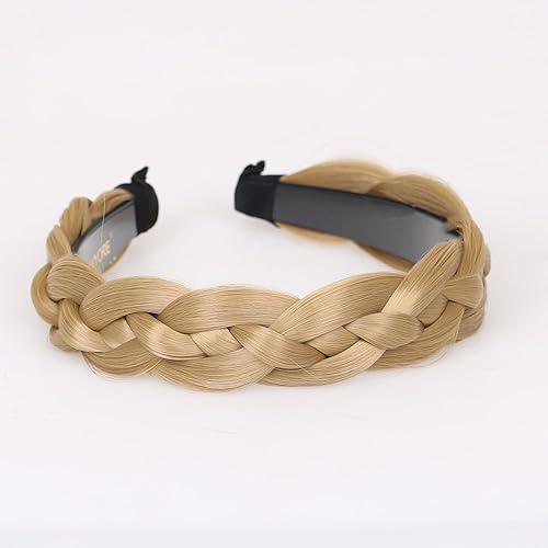 Miniatura 2 de Banda ancha trenzada para el cabello, accesorios para el cabello, banda elástica antideslizante para mujeres y niñas