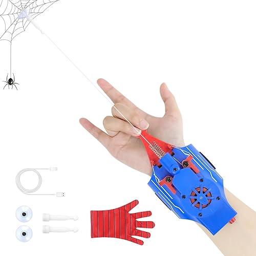 Tirador de telaraña, artefactos geniales, lanzador de telaraña, juguete para juegos de rol de superhéroes (azul)