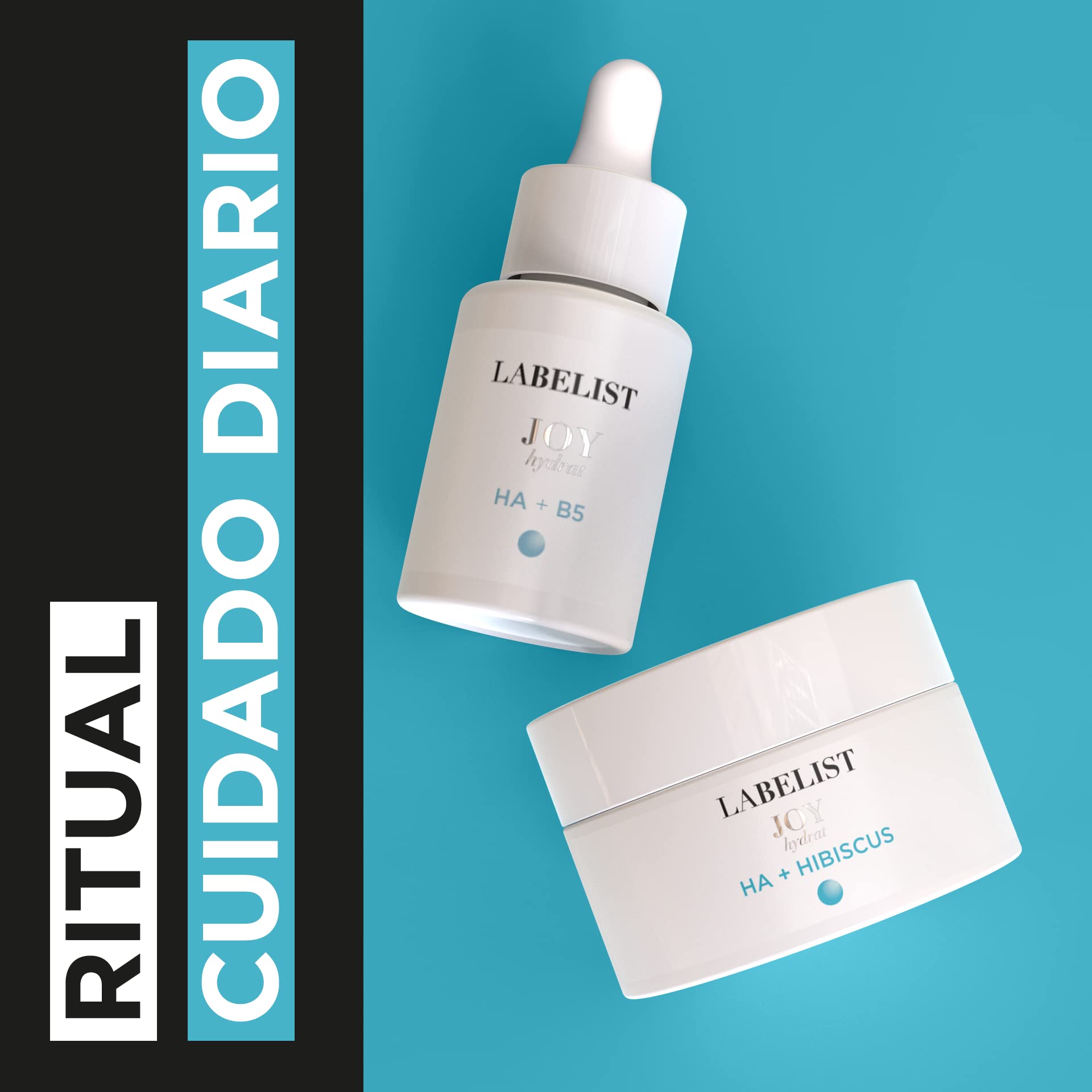 Labelist | Crema Facial con Ácido Hialurónico e Hibiscus | Hidratación 72h y Barrera Protectora | Rojeces Reducidas y Piel más Suave | Textura Ligera y Rápida Absorción | Joy hidrat | 50 ml