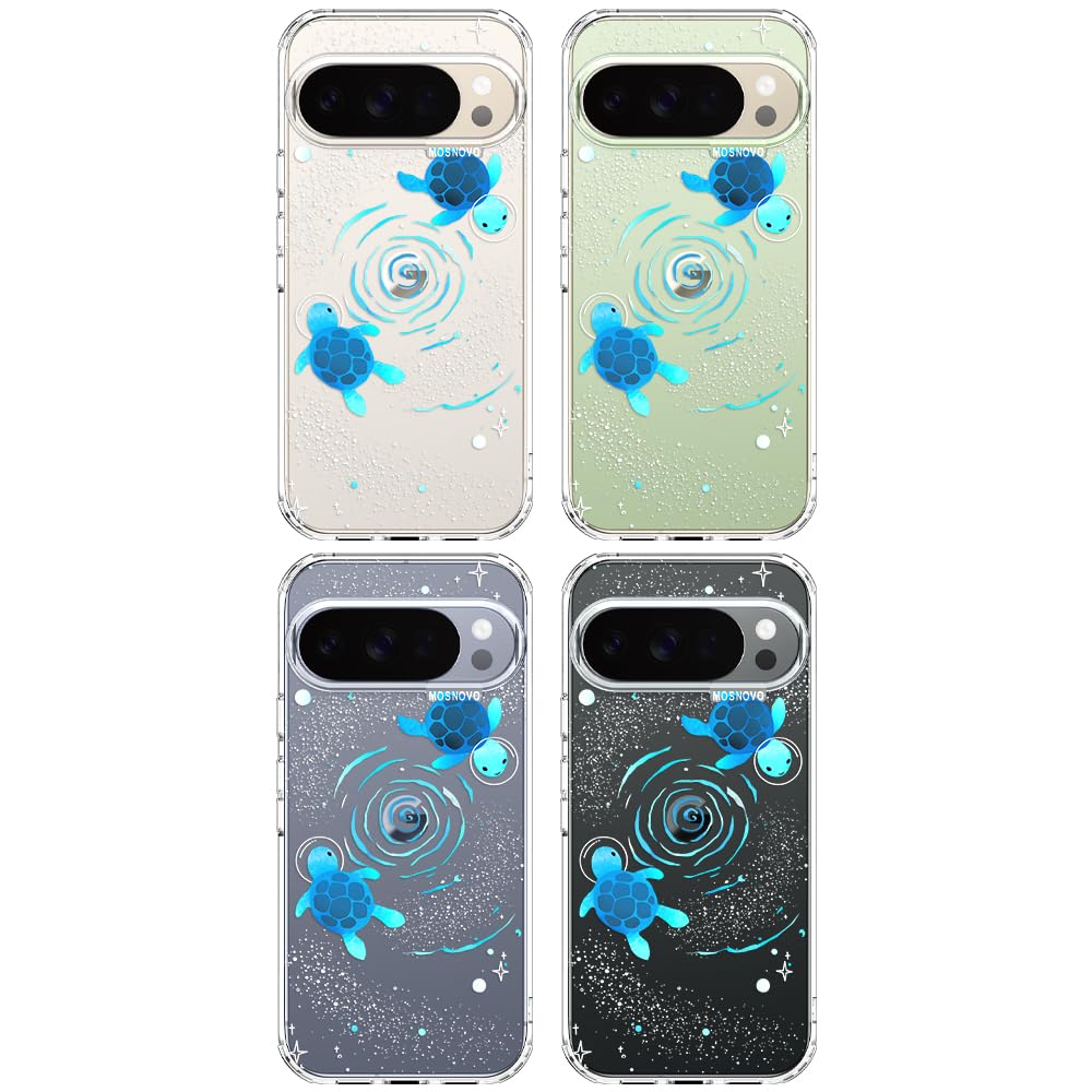 MOSNOVO Case for Google Pixel 10 & Pixel 10 Pro, [Buffertech 6.6ft Military-Grade Drop Protection] [Anti Peel Off Tech] Clear TPU Bumper Phone Case Cover Design - Cute Cherry — view 373