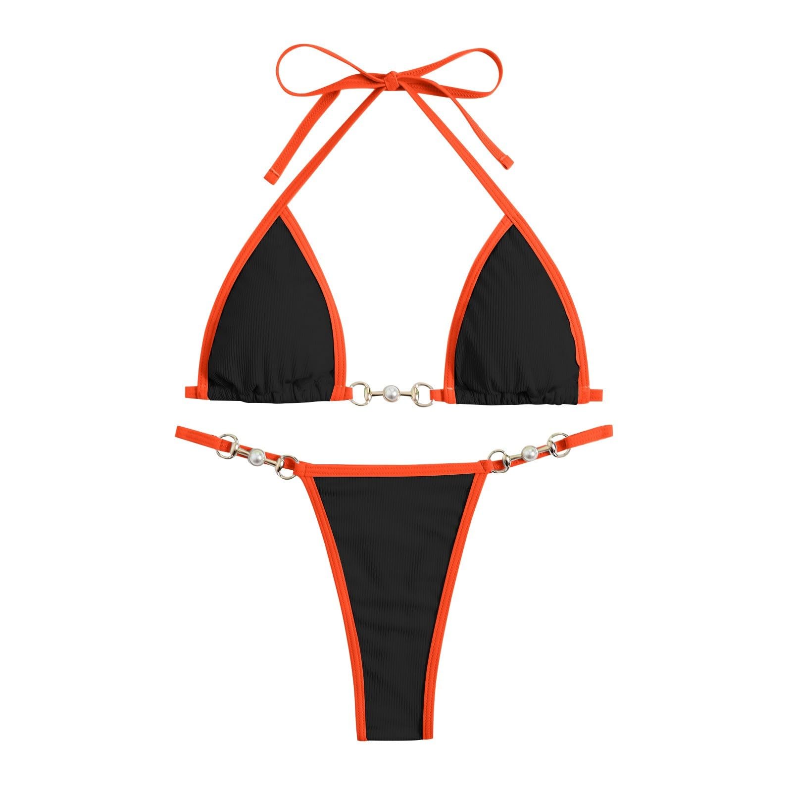 Generisch Conjunto de bikini para mujer, traje de baño de dos piezas, bikini de corte alto con bragas tankini para la playa